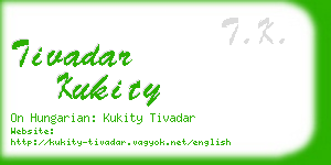 tivadar kukity business card